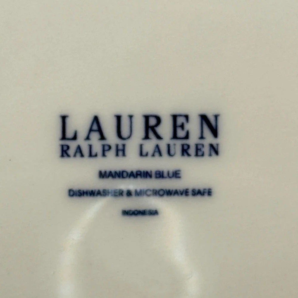 LRL Ralph Lauren Mandarin Blue Dinner Plates Set of 4 10.75